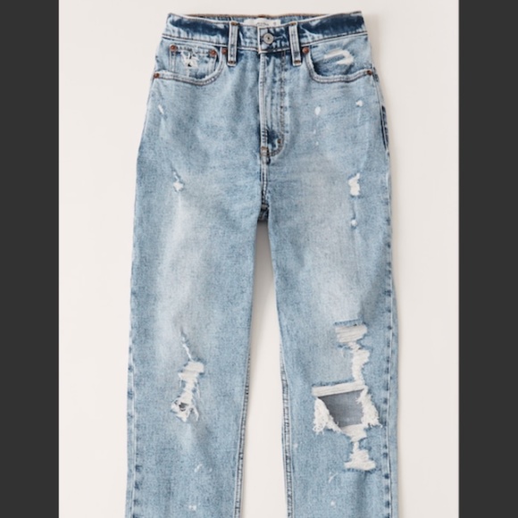 Abercrombie Ankle Straight Ultra High Rise Jean - Picture 1 of 3